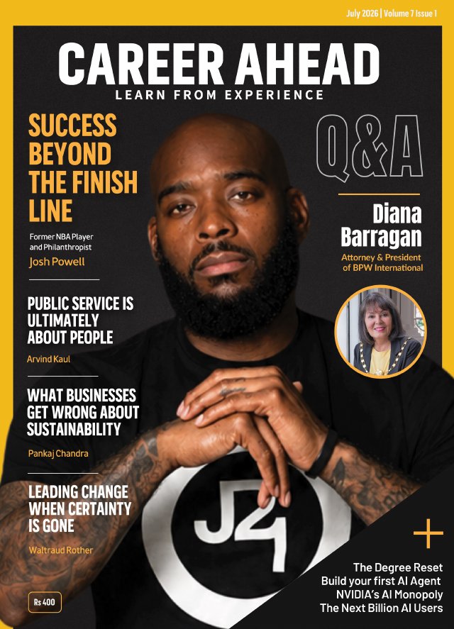 Career Ahead magazine, July 2026 — cover featuring Zenora Founder & CEO Pankaj Chandra's by-lined article
